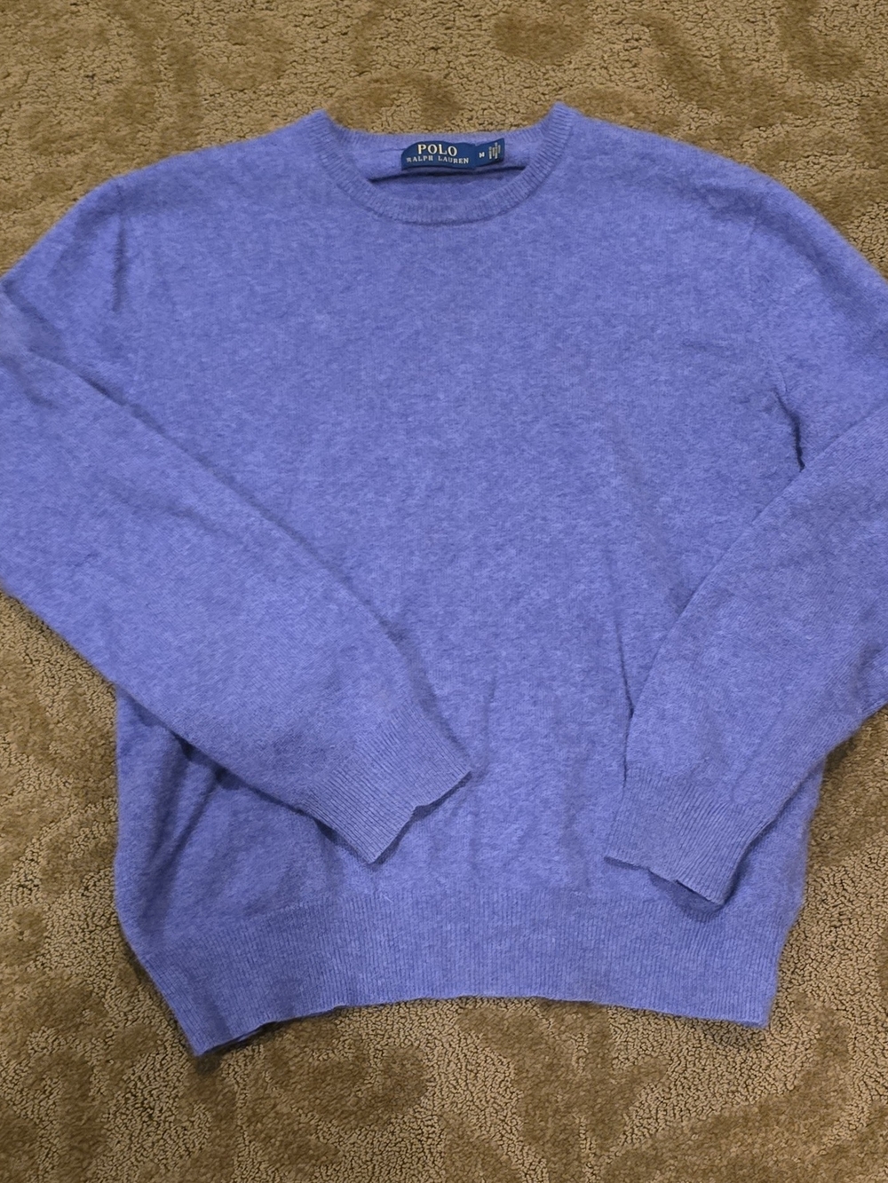 Polo by Ralph Lauren Washable Cashmere Purple Crewneck Sweater